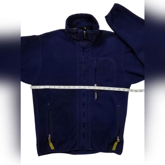 VTG Patagonia Synchilla Fleece Jacket Men's Small Navy Blue Made in USA Vintage - Picture 4 of 9